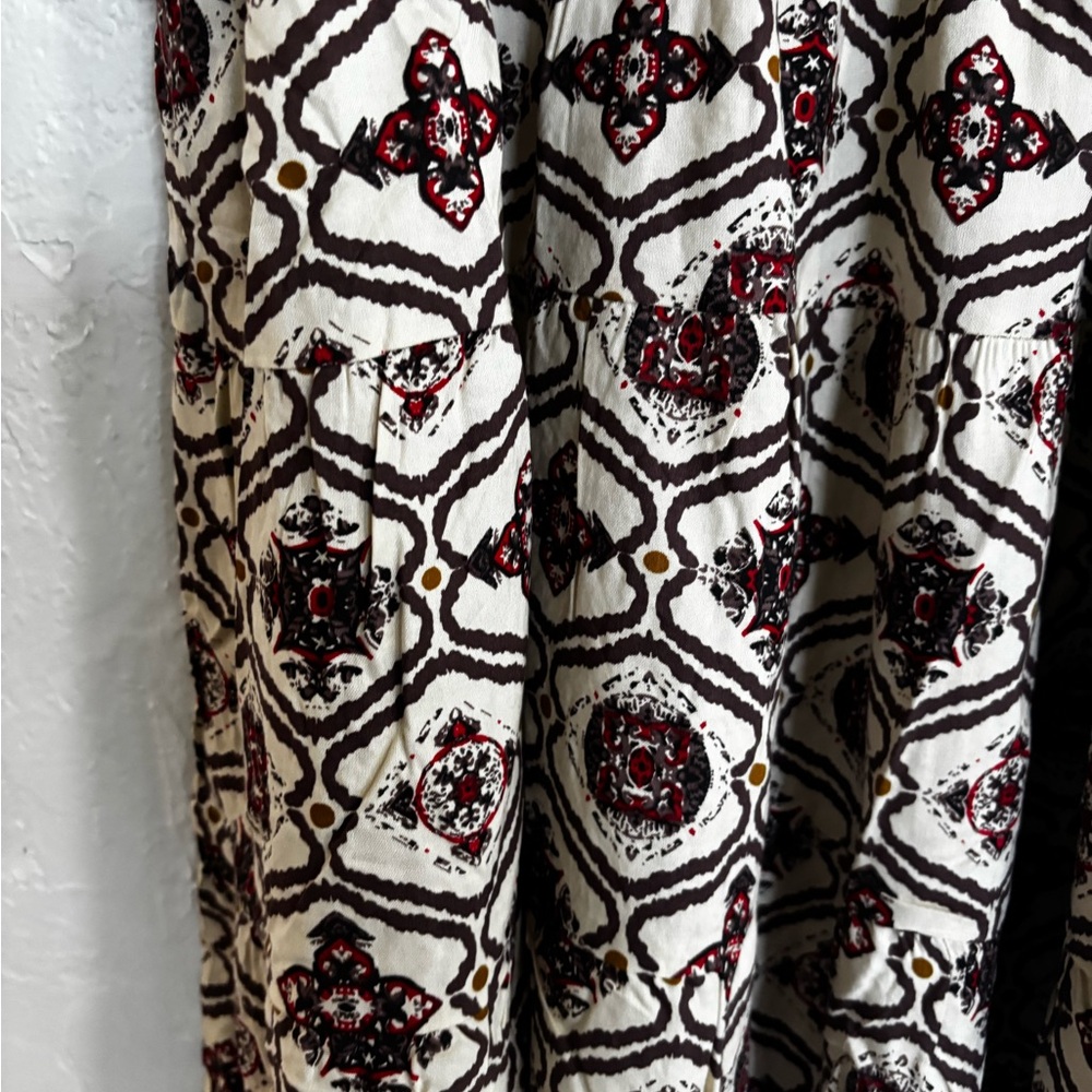 NWT Speed Limit MPH Brown Boho Smocked Peasant Dress L‎ - Picture 12 of 12